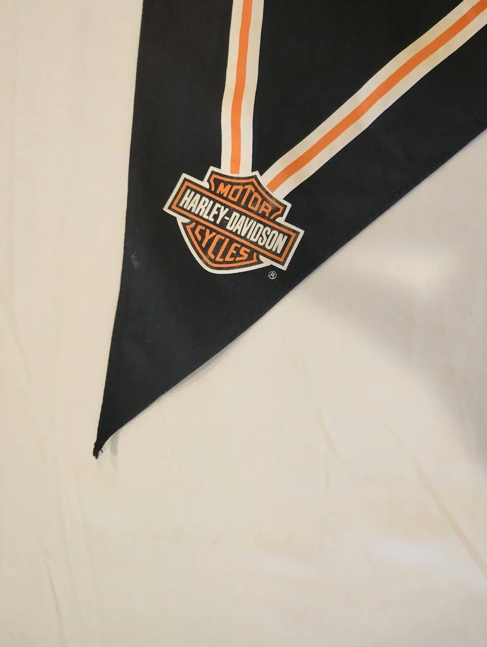 Harley Davidson Biker 2000 Triangle Shaped Scarf Bandana BLACK excellent